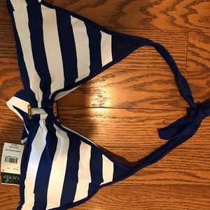 Ralph Lauren Blue stripe bathing suit top